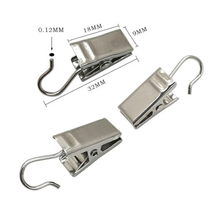 Vita gardinklämmor med praktisk krok