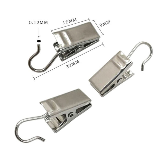 Vita gardinklämmor med praktisk krok