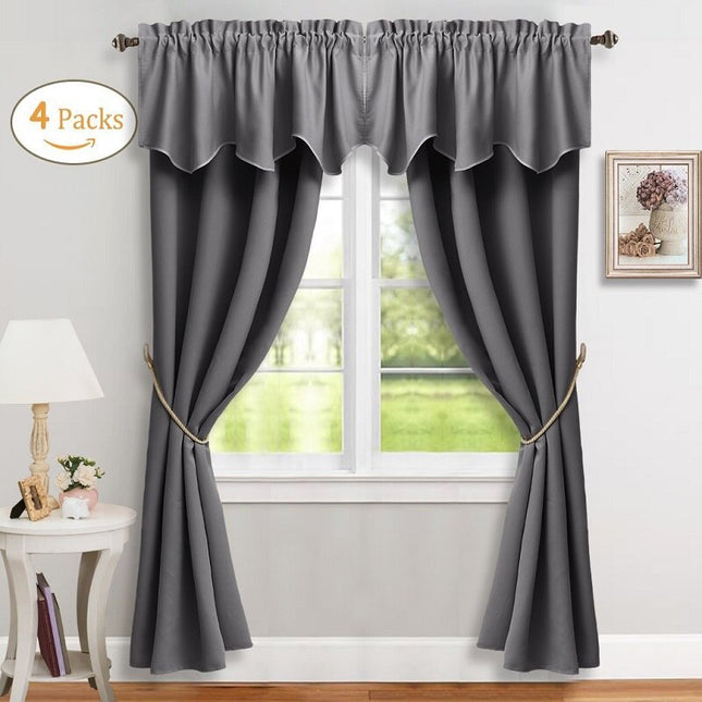 Mörkläggningsgardin set med kappa och omtag