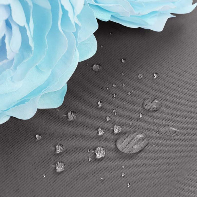 Grå vattentät utomhusgardin med öljetter