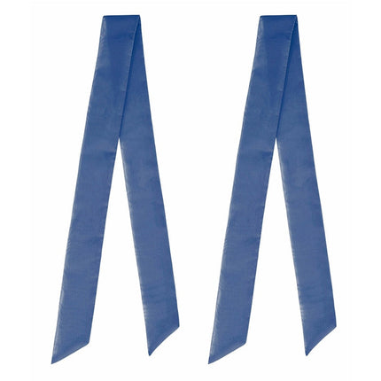 Vit och blå gardin med öljetter