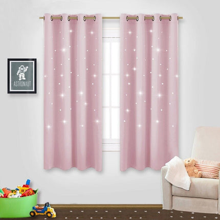 Mörkläggningsgardin med stjärnor för barnrum