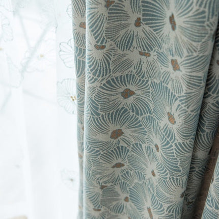 Mönstrad mörkläggningsgardin Neri med blommor