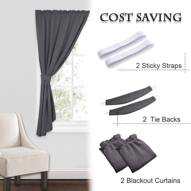 Kort självhäftande mörkläggningsgardin för kök