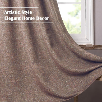 Mönstrad mörkläggningsgardin för sovrum