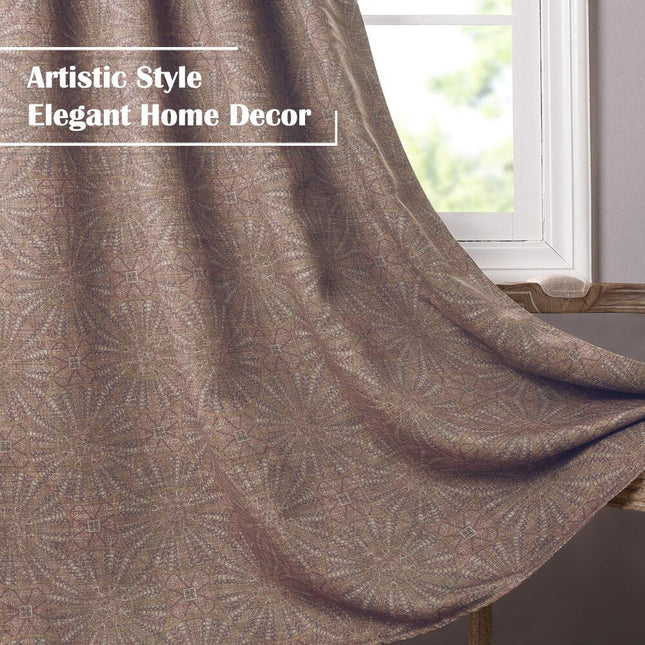 Mönstrad mörkläggningsgardin för sovrum