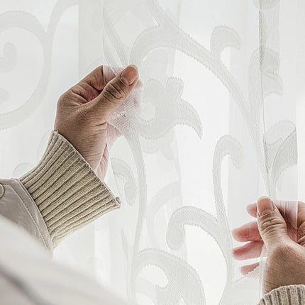 Mintgröna mörkläggningsgardiner med textur