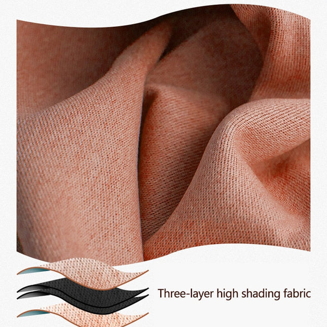 Persikofärgad rullgardin med kardborreband