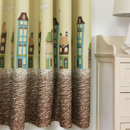 Barngardin med motiv av stad