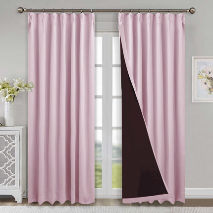 Beige mörkläggningsgardin för 100% mörkläggning