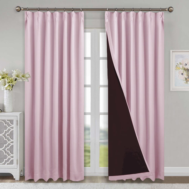 Beige mörkläggningsgardin för 100% mörkläggning