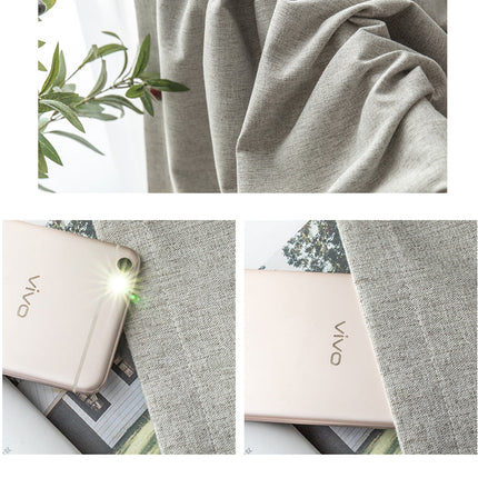 Ljusgrå mörkläggningsgardin med textur Leiria