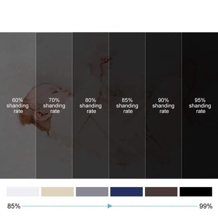 Enfärgad mörkläggningsgardin med moderna öljetter
