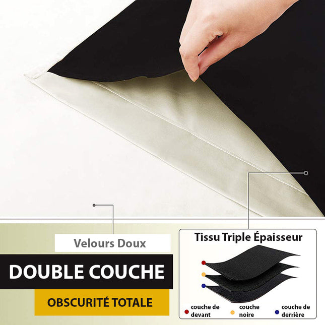 Vit mörkläggningsgardin i sammet Velvetine