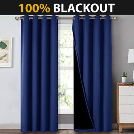 Marinblå ljudisolerande gardin Intimity