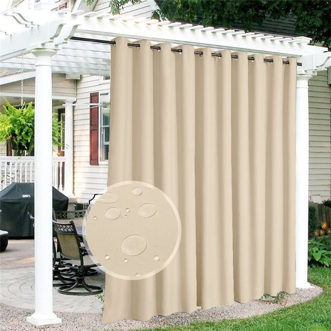 Beige vattentät gardin för balkong