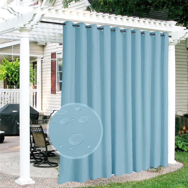 Himmelsblå utomhusgardin för trädgård och uteplats