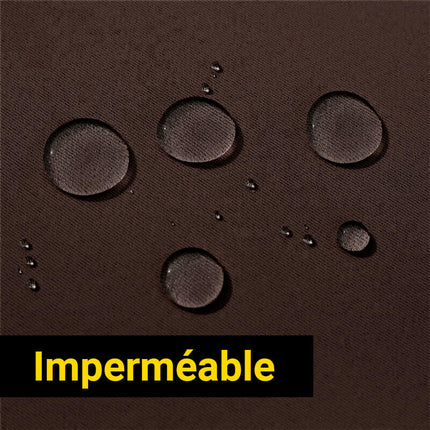 Vattentät terrassgardin i chokladbrun färg