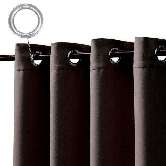 Vattentät terrassgardin i chokladbrun färg