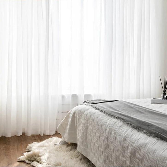 Tunn gardin med linnelook Liku