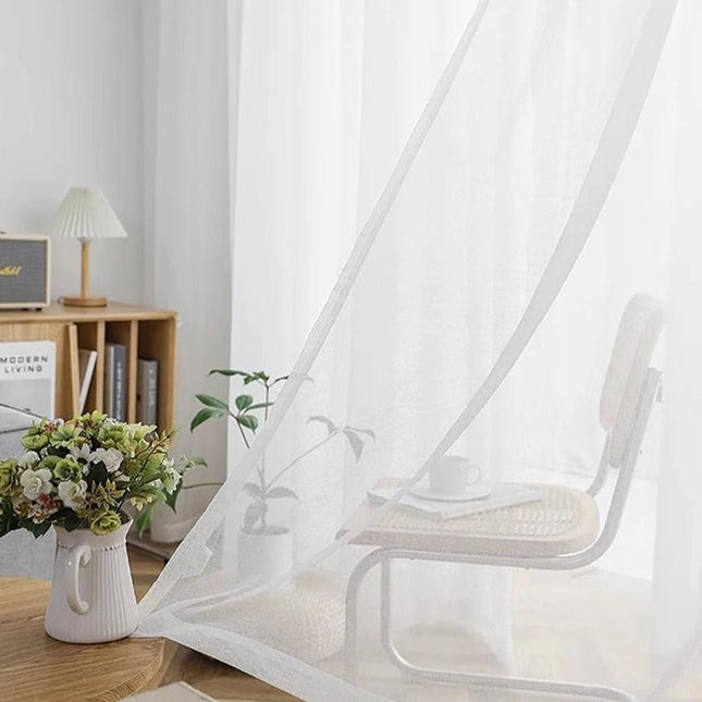 Tunn gardin med linnelook Liku