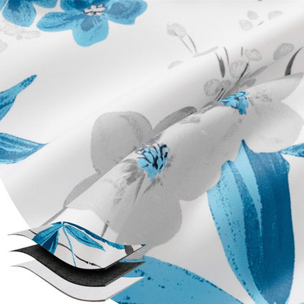 Gardin med blommigt bambumotiv