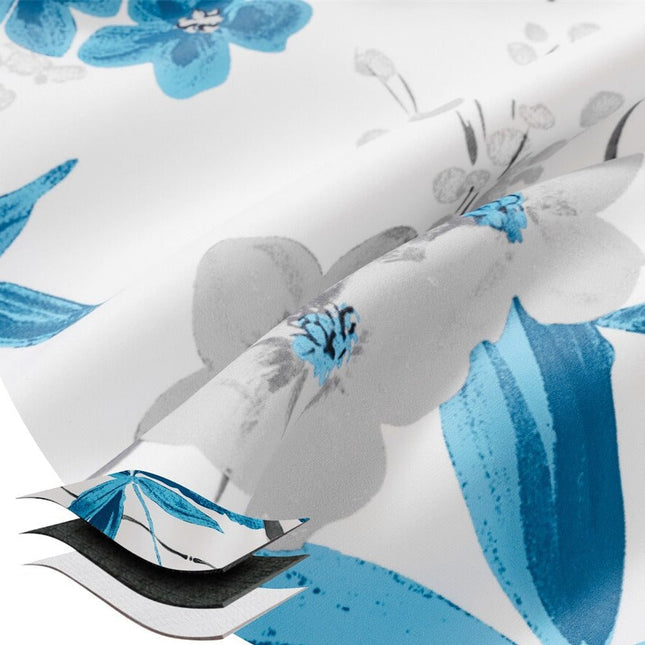 Gardin med blommigt bambumotiv