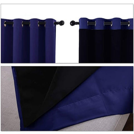 Nattblå termisk gardin 100% mörkläggande