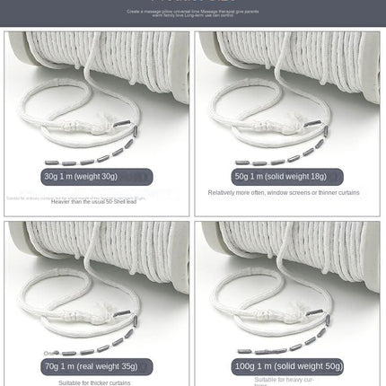 Tyngdband för gardiner elfenbensvit färg