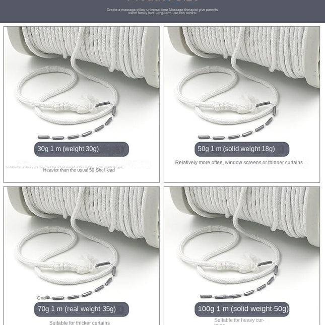 Tyngdband för gardiner elfenbensvit färg