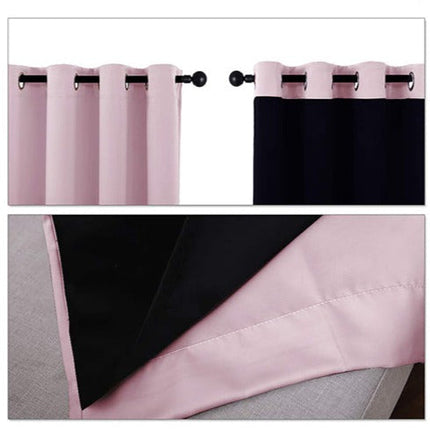 Marinblå mörkläggningsgardin med värmeisolering