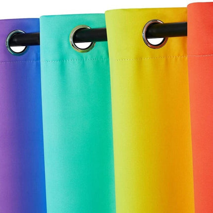 Mörkläggningsgardin med regnbågens färger