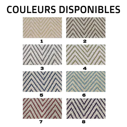 Mörkgrå mörkläggningsgardin Valego med fiskbensmönster