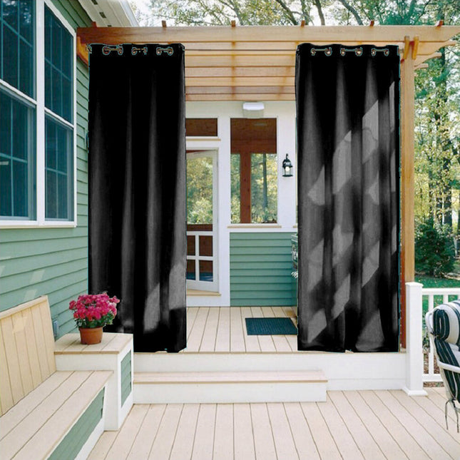 Vattentät mörkläggande utomhusgardin.