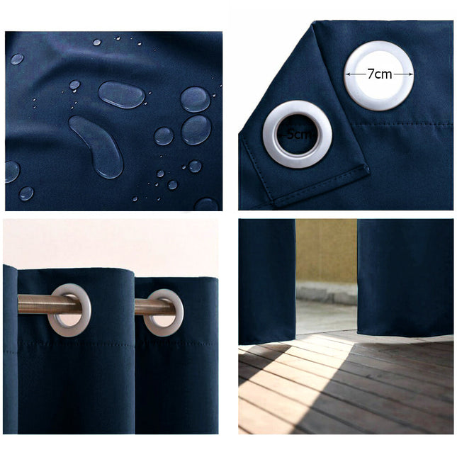 Mörkblå vattentät gardin för utomhusbruk