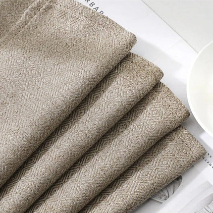 Mörkbeige gardin för vardagsrum och sovrum.