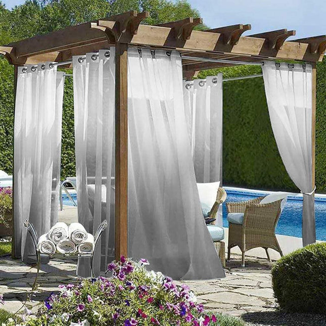 Tunn utomhusgardin med färggradient