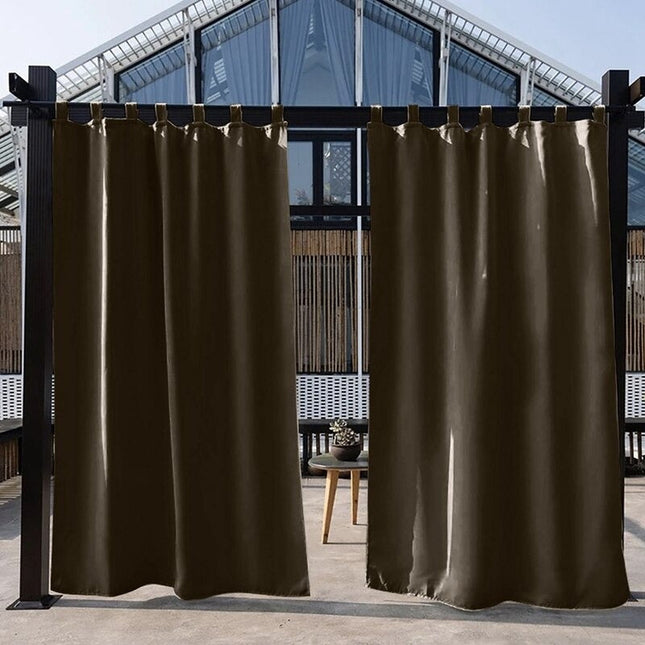 Brun utegardin för pergola