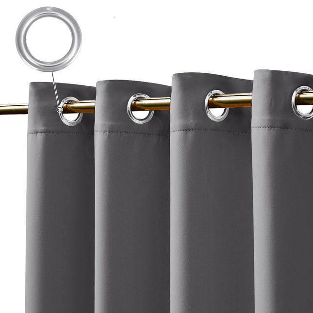 Grå utomhusgardin med öljetter Pruniva