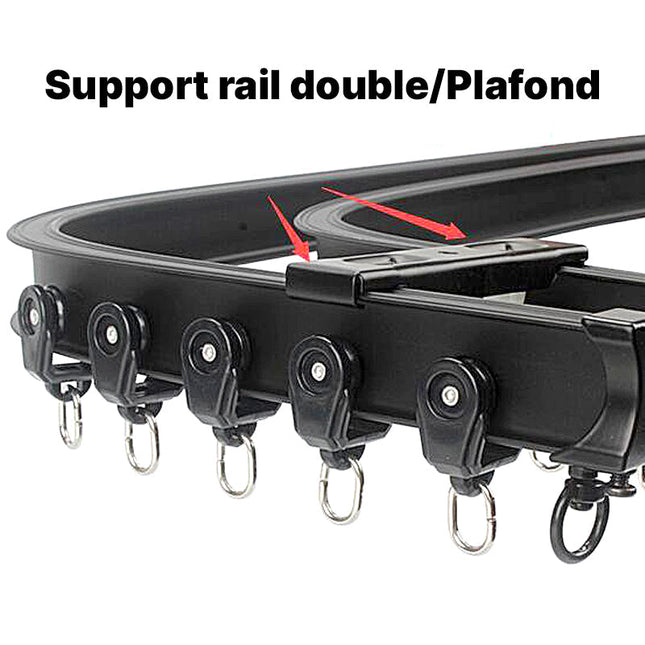 Svart gardinskena för takmontering Liberty