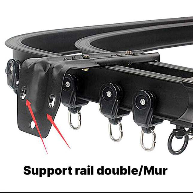 Svart gardinskena för takmontering Liberty