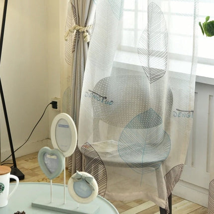 Mörkläggningsgardin med mönster av löv