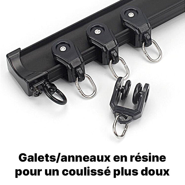 Svart gardinskena för takmontering Liberty