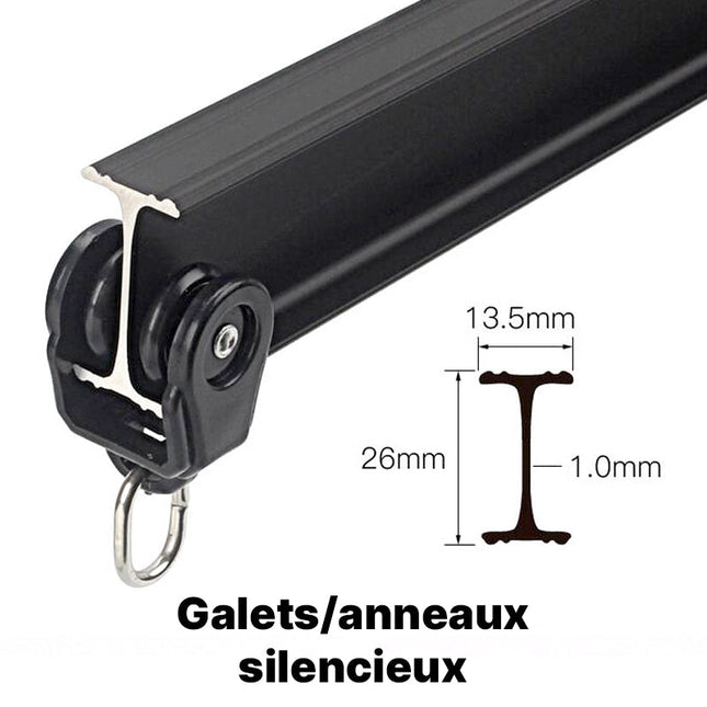 Svart gardinskena för takmontering Liberty