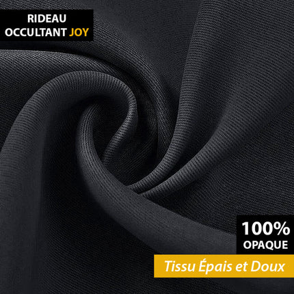 Svart mörkläggningsgardin med rynkbandskrok