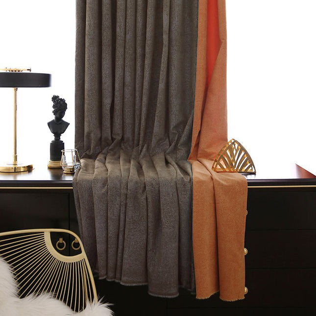 Mullvadsgrå mörkläggningsgardin med textur