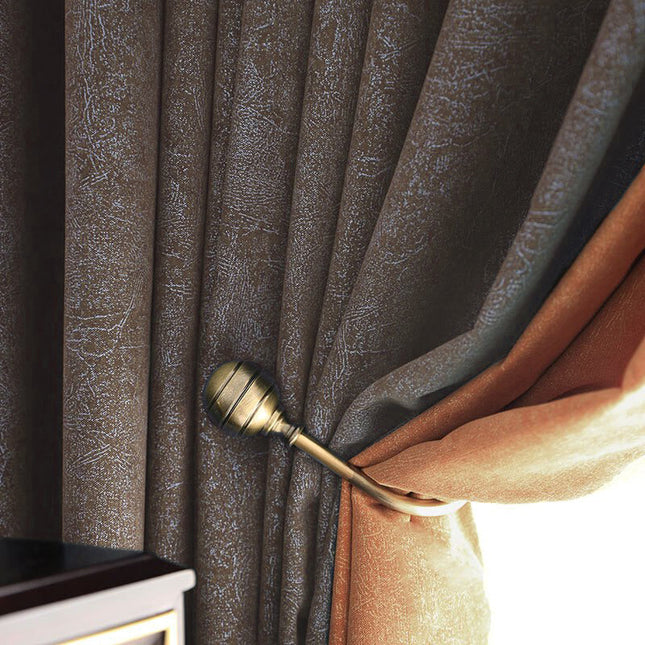 Mullvadsgrå mörkläggningsgardin med textur