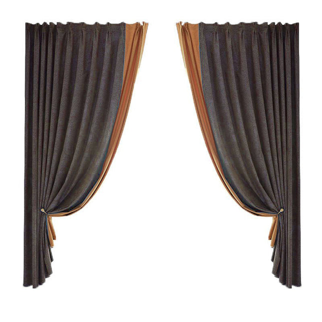 Mullvadsgrå mörkläggningsgardin med textur