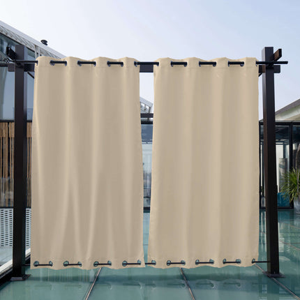 Ljusbeige utegardin för balkong och pergola