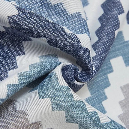 Blå mörkläggningsgardin Penedo med chevron
